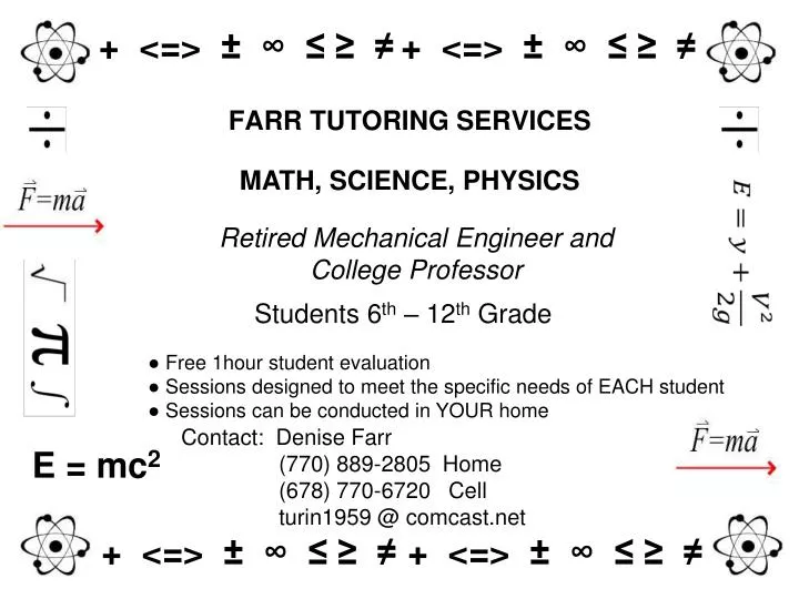 farr tutoring services