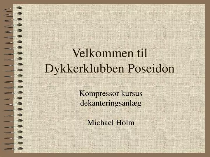 velkommen til dykkerklubben poseidon