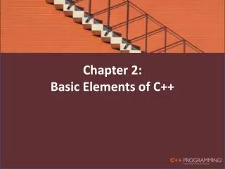 chapter 2 basic elements of c