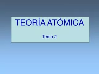 teor a at mica