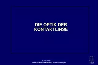die optik der kontaktlinse