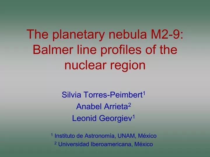 the planetary nebula m2 9 balmer line profiles of the nuclear region
