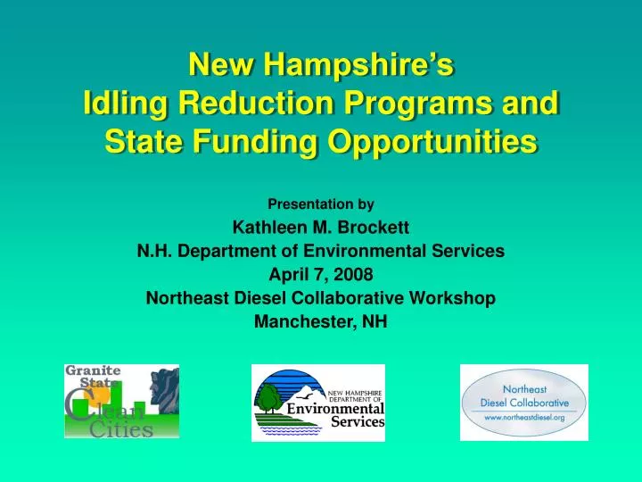 new hampshire s idling reduction programs and state funding opportunities
