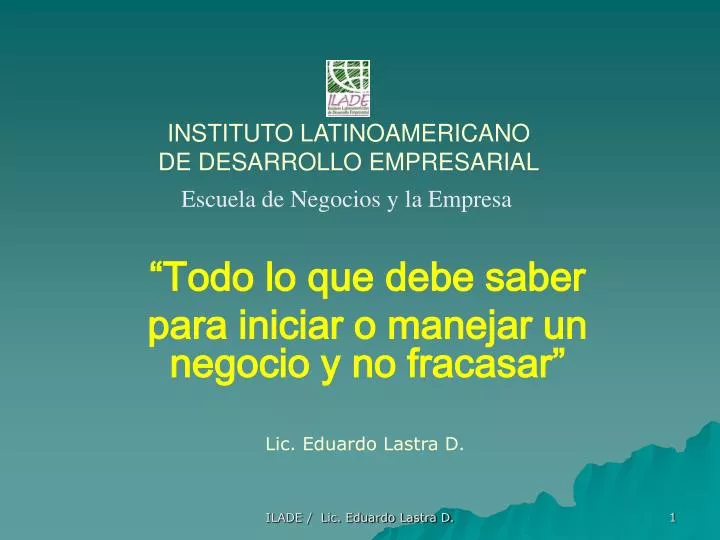 instituto latinoamericano de desarrollo empresarial