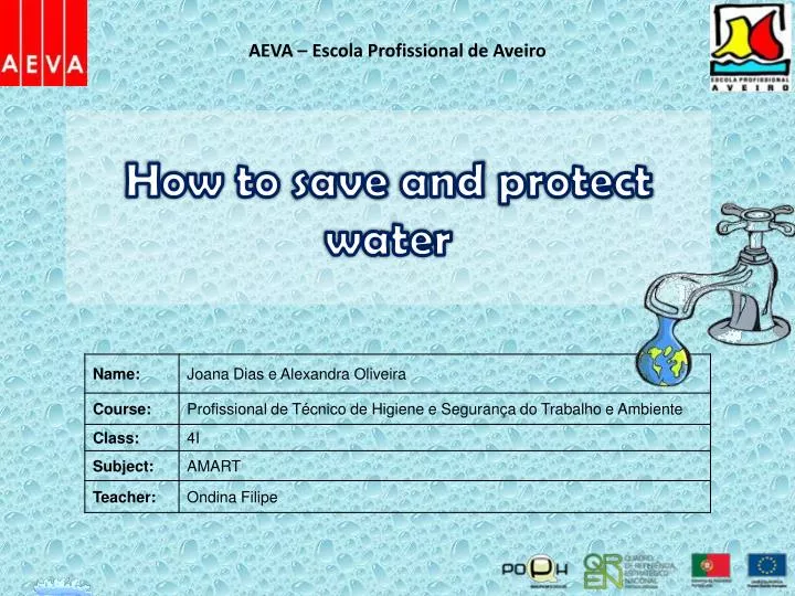 how to save and protect water