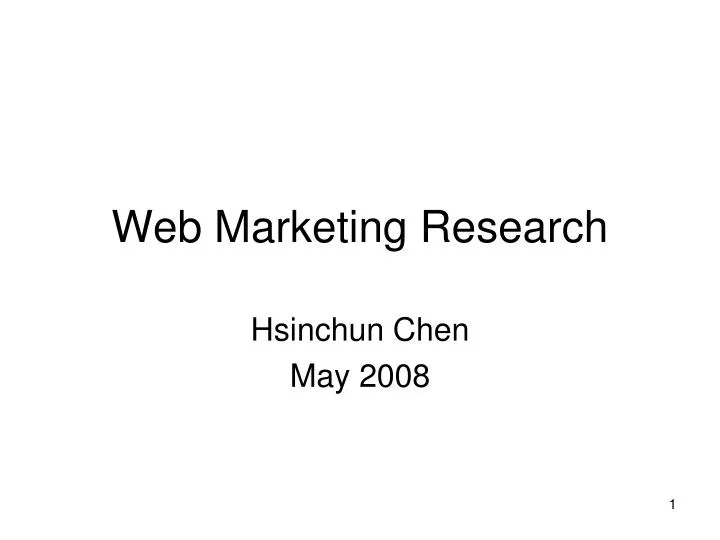 web marketing research