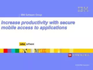 Increase productivity with secure mobile access to applications
