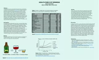 HEALTH RISKS OF DRINKING Devaunshi Doshi Beloit College, Beloit, Wisconsin