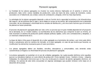 planeaci n agregada