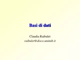 basi di dati