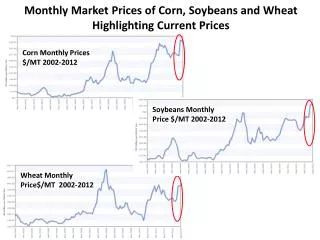 Corn Monthly Prices $/ MT 2002-2012