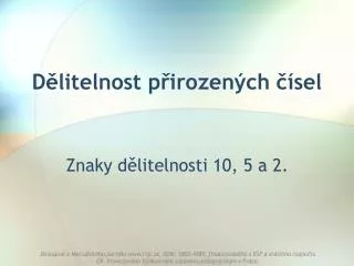 d litelnost p irozen ch sel