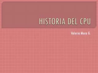 historia del cpu