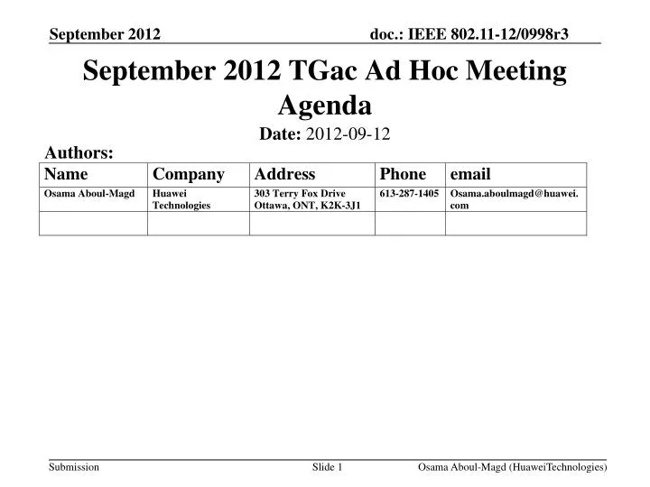september 2012 tgac ad hoc meeting agenda