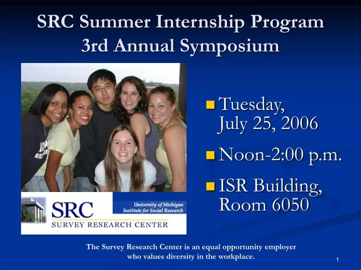 src summer internship program 3rd annual symposium