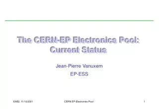 The CERN-EP Electronics Pool: Current Status