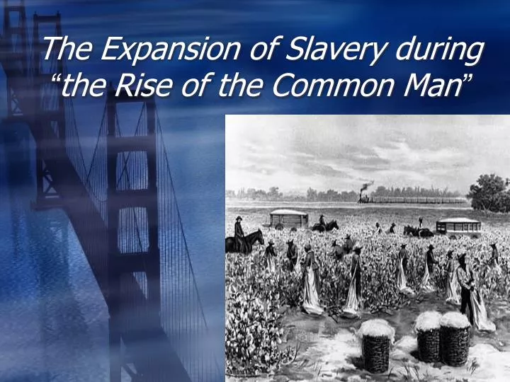 the expansion of slavery during the rise of the common man