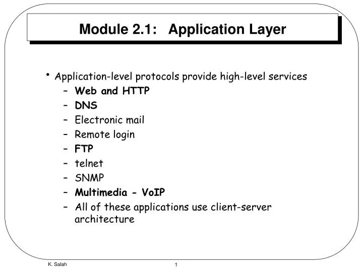module 2 1 application layer