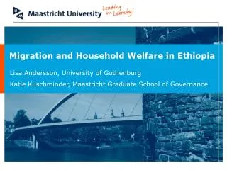 Migration and Household Welfare in Ethiopia