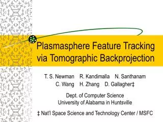 Plasmasphere Feature Tracking via Tomographic Backprojection
