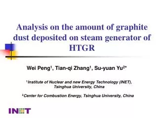 Analysis on the amount of graphite dust deposited on steam generator of HTGR