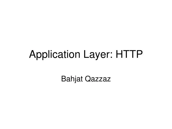application layer http