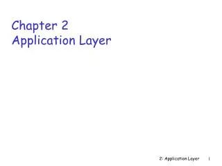 Chapter 2 Application Layer