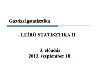 gazdas gstatisztika