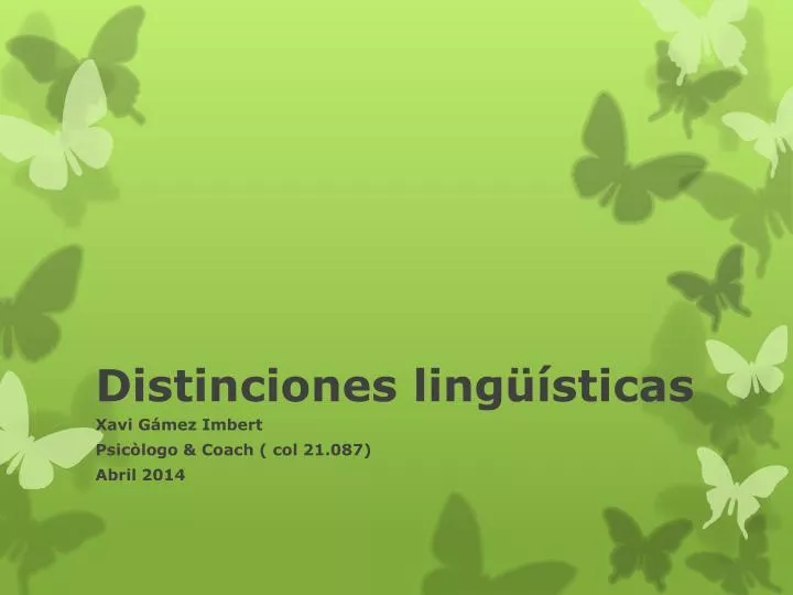 distinciones ling sticas