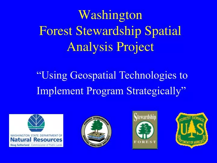 washington forest stewardship spatial analysis project