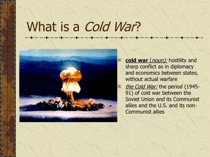 what is a cold war