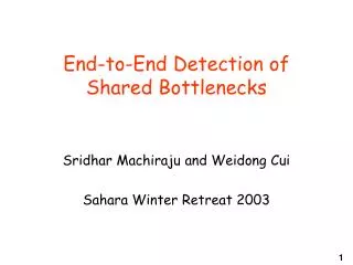 End-to-End Detection of Shared Bottlenecks