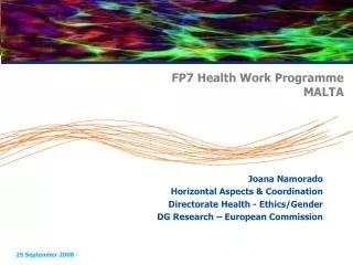 FP7 Health Work Programme MALTA