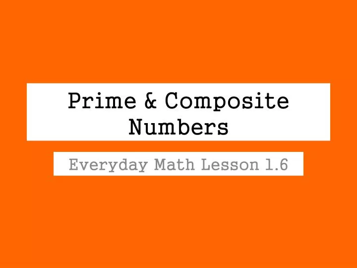 prime composite numbers