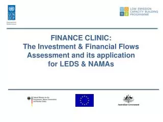 FINANCE CLINIC: The Investment &amp; Financial Flows Assessment and its application