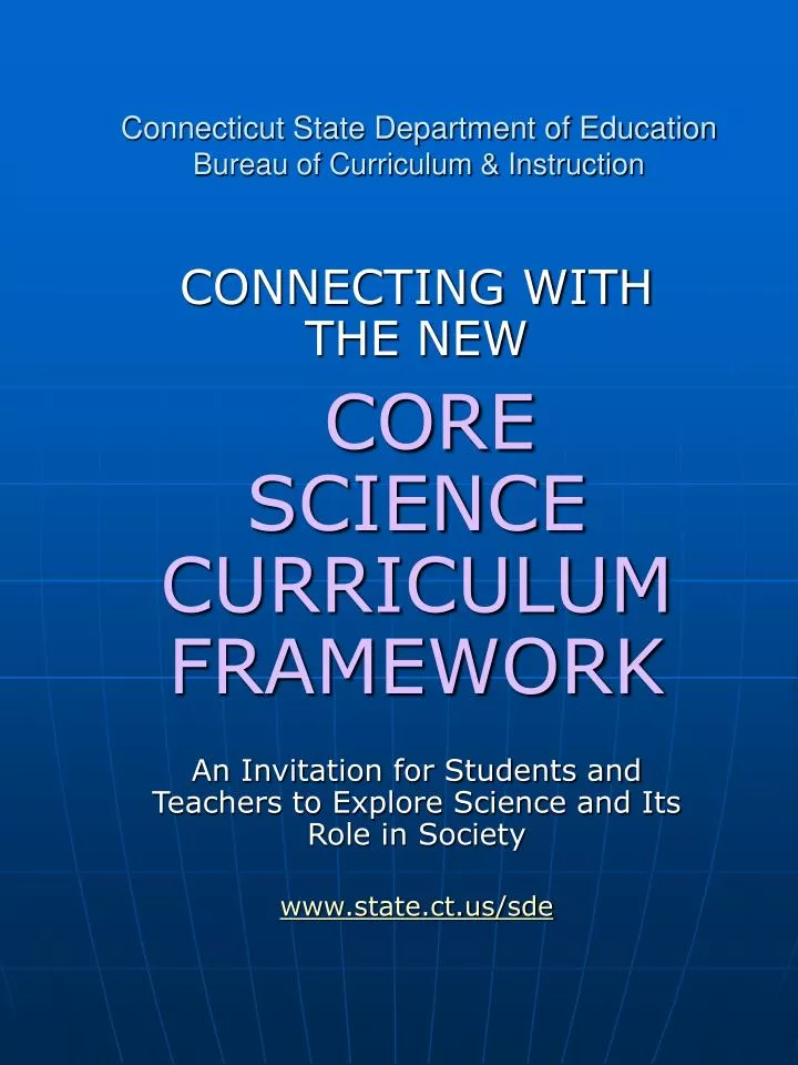 connecticut state department of education bureau of curriculum instruction