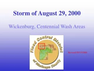 Storm of August 29, 2000 Wickenburg, Centennial Wash Areas