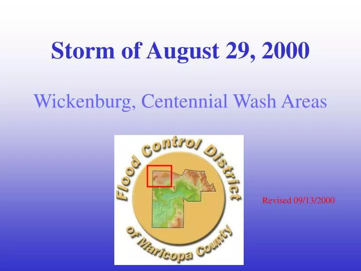 storm of august 29 2000 wickenburg centennial wash areas