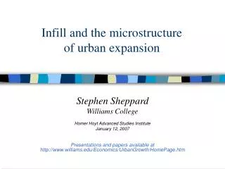 Infill and the microstructure of urban expansion