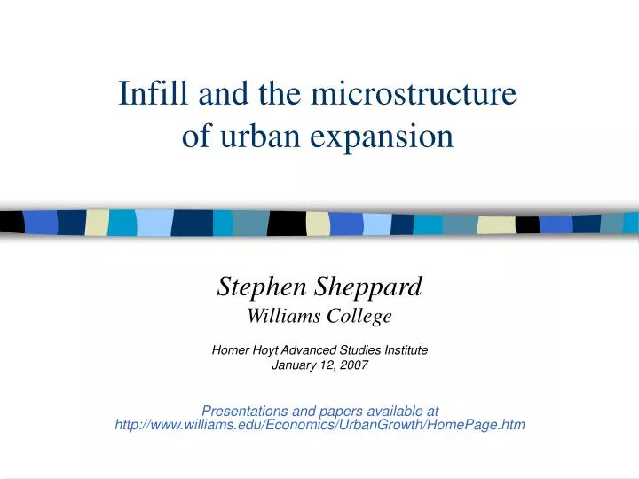 infill and the microstructure of urban expansion