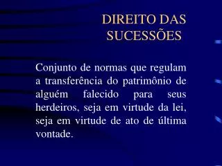 direito das sucess es