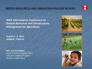 WATER RESOURCES AND IRRIGATION POLICIES IN PERU