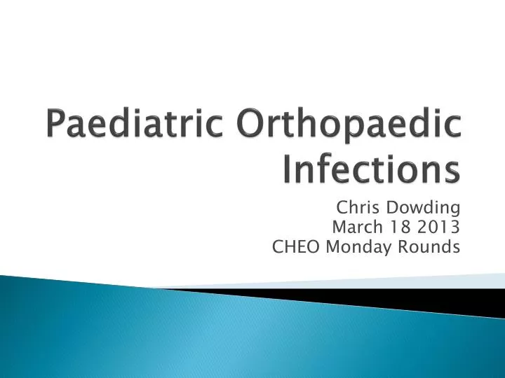 paediatric orthopaedic infections
