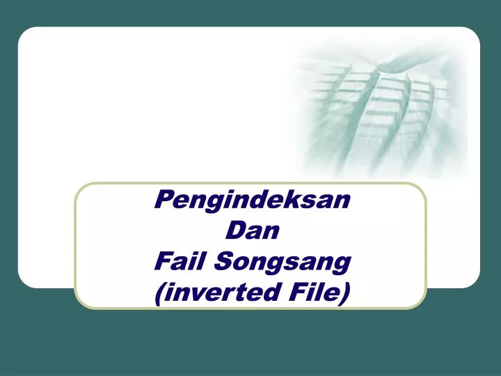pengindeksan dan fail songsang inverted file