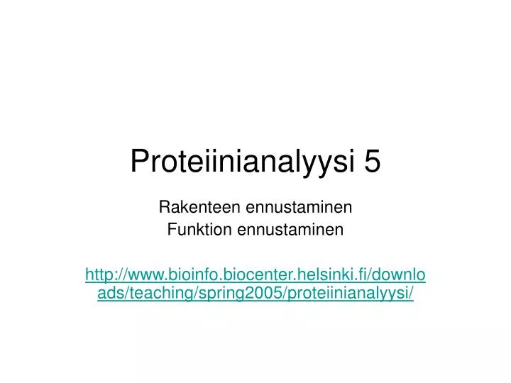 proteiinianalyysi 5