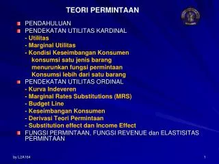 teori permintaan