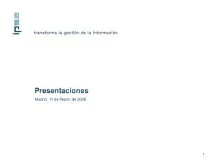presentaciones