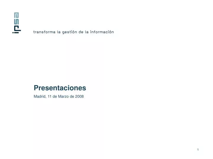 presentaciones