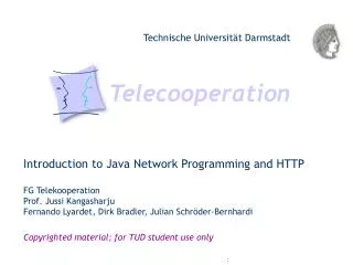 Introduction to Java Network Programming and HTTP