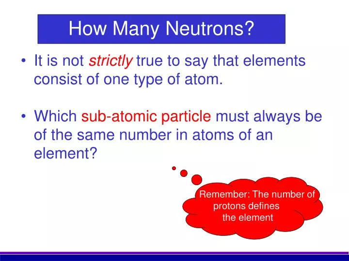 how many neutrons
